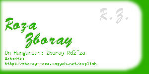 roza zboray business card